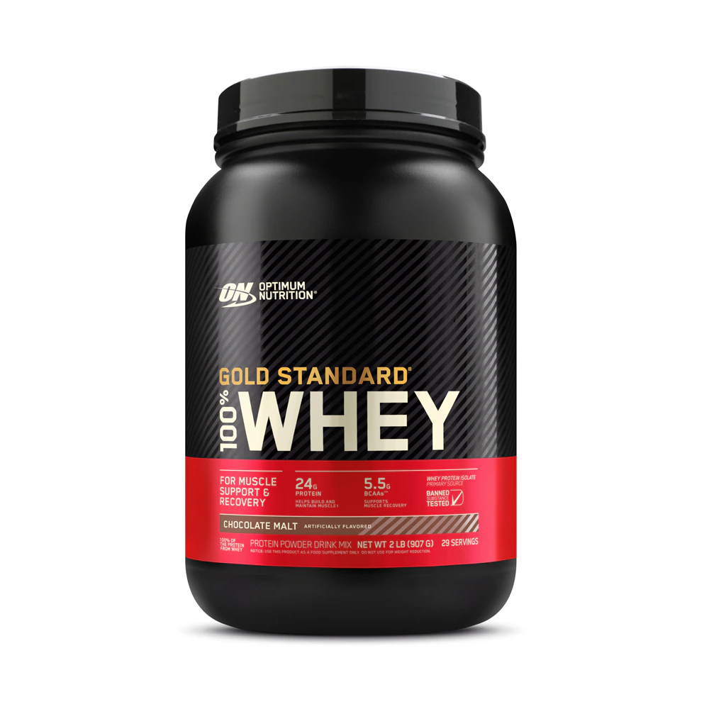 Optimum Nutrition Gold Standard 100% Whey Protein Powder For Muscle Support and Recovery Chocolate Malt -- 29 Servings