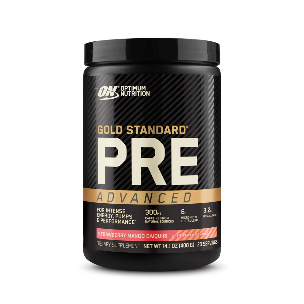 Optimum Nutrition Gold Standard Pre Advanced For Intense Energy Pumps and Performance Strawberry Mango Daiquiri -- 20 Servings