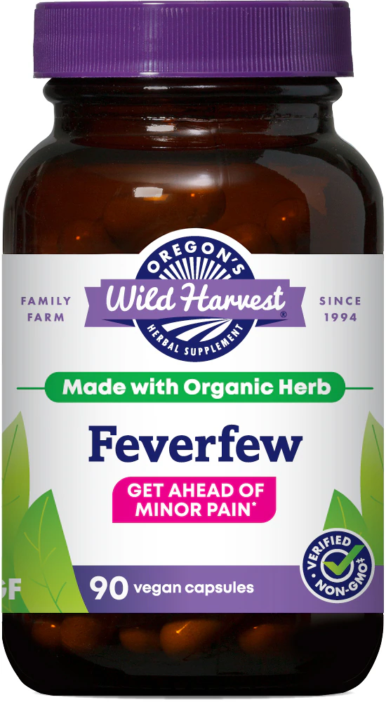 Oregon's Wild Harvest Organic Feverfew -- 90 Vegan Capsules