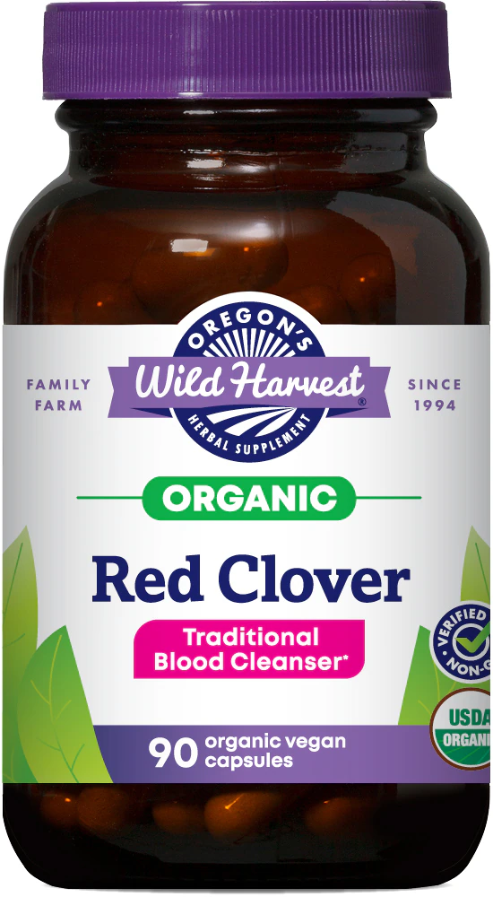 Oregon's Wild Harvest Red Clover -- 90 Vegan Capsules