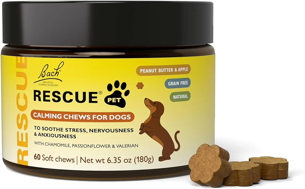 Bach Rescue Pet Calming Chews for Dogs -- 60 Soft Chews