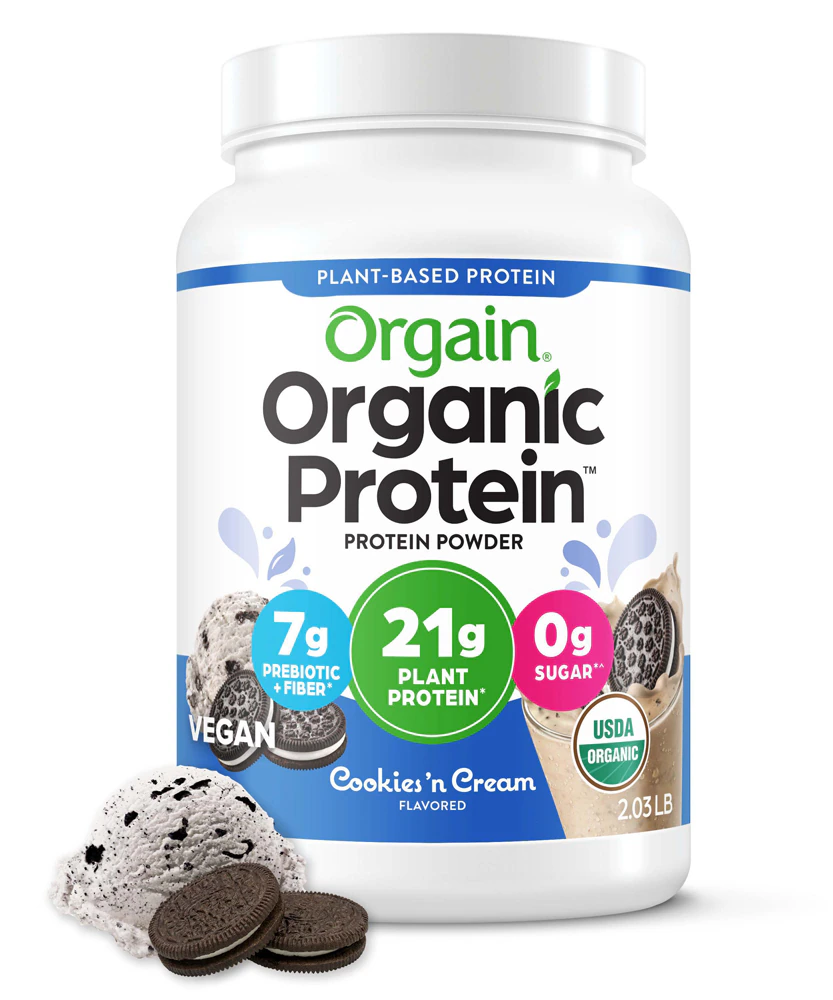 Orgain Organic Vegan 21g Protein Powder - Plant Based Cookies 'n Cream -- 32.4 oz