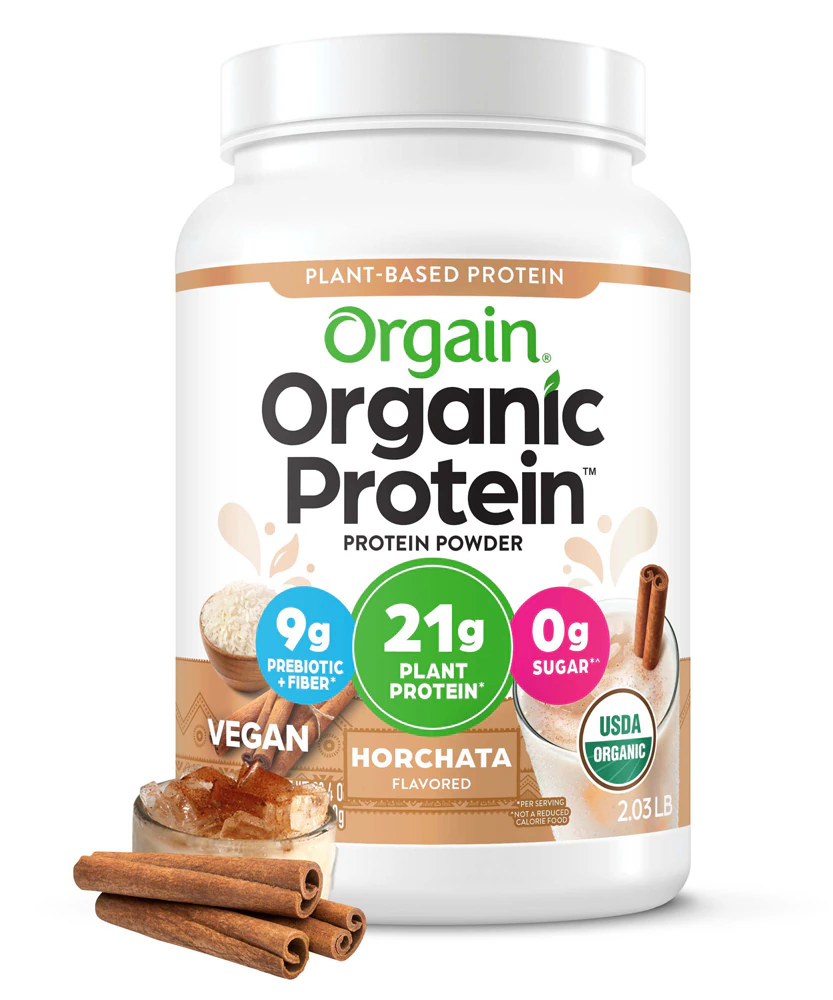 Orgain Organic Vegan 21g Protein Powder - Plant Based Vanilla Horchata -- 32.4 oz