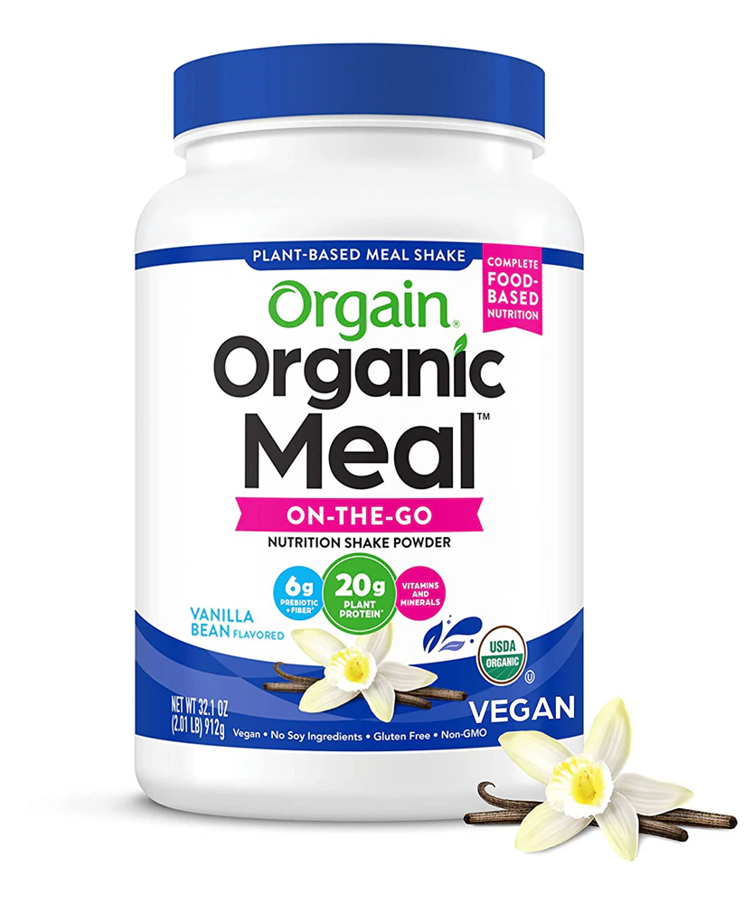 Orgain Organic Vegan Meal Replacement Powder 20g Plant Based Protein Vanilla -- 2.01 lb