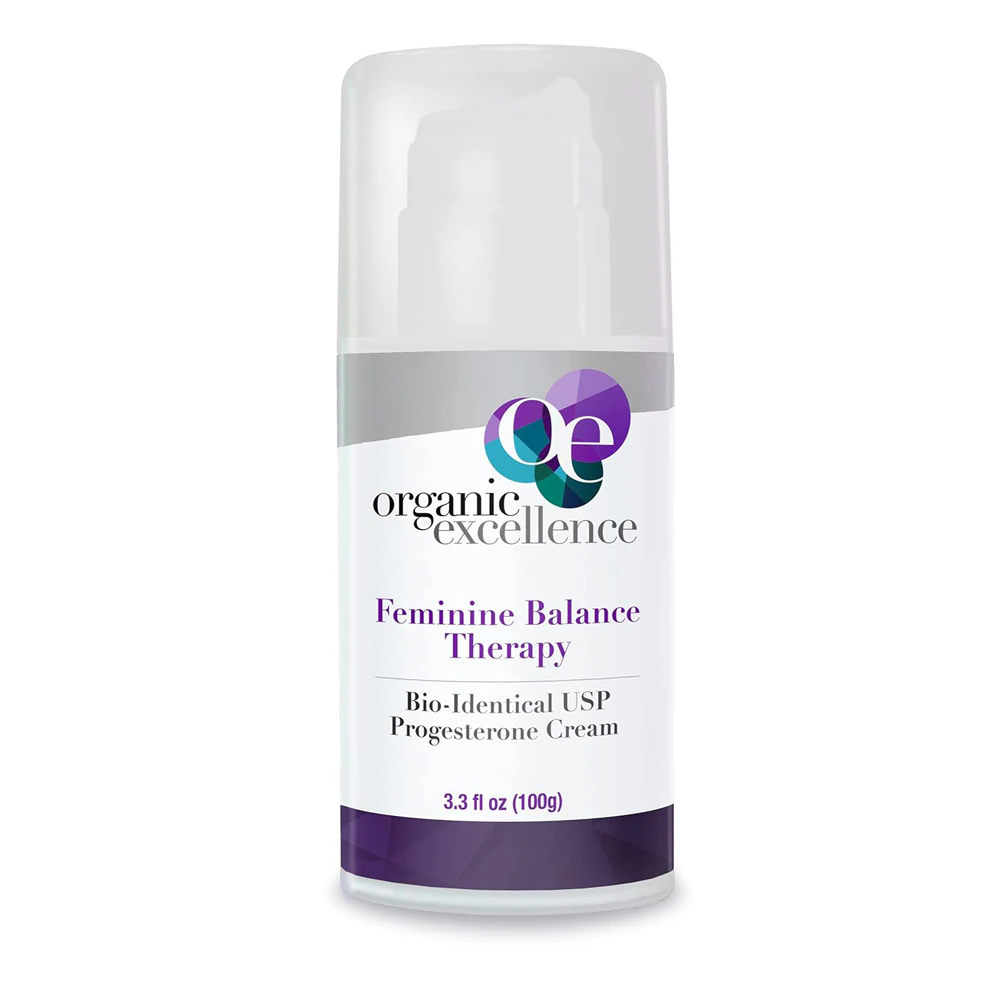 Organic Excellence Progesterone Cream - Feminine Balance Therapy -- 3.3 oz