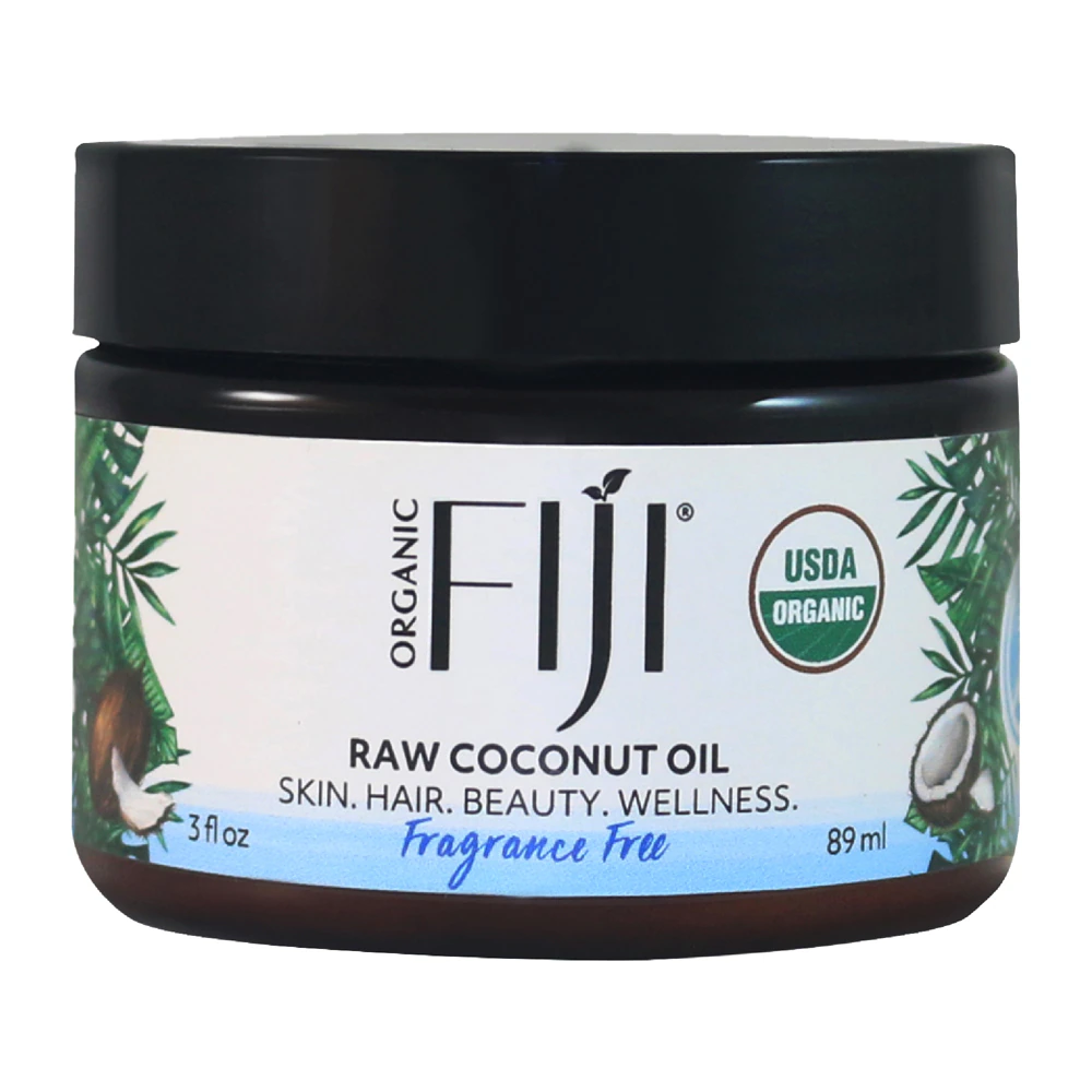 Organic Fiji Raw Coconut Oil Fragrance Free -- 3 oz