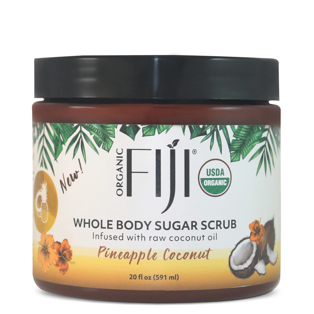 Organic Fiji Whole Body Sugar Scrub Pineapple Coconut -- 20 oz