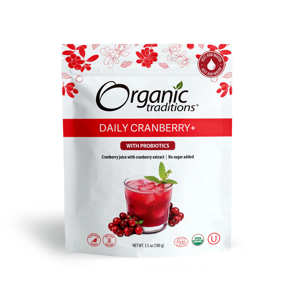 Organic Traditions Daily Cranberry+ With Probiotics -- 3.5 oz