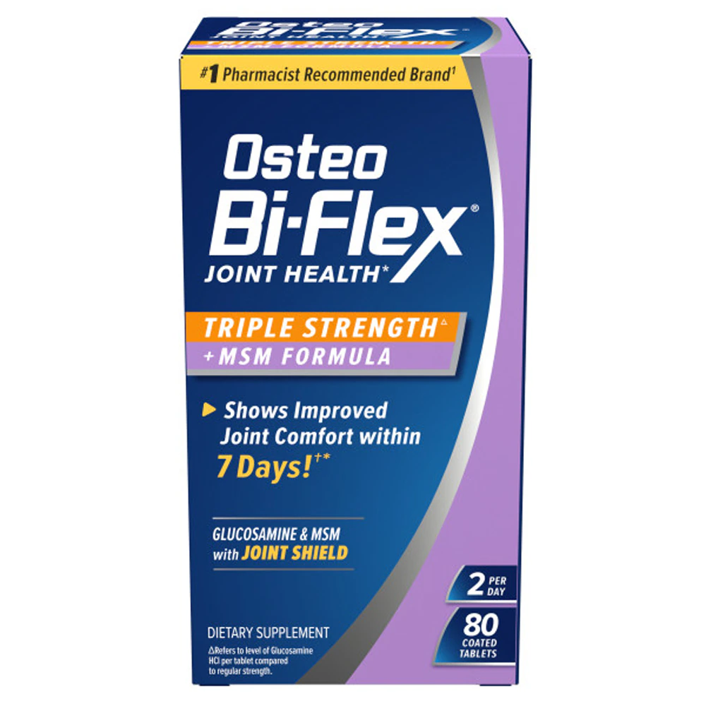 Osteo Bi-Flex Triple Strength + MSM Formula -- 80 Coated Tablets