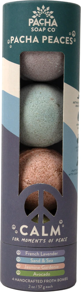 Pacha Soap Co Peaces Froth Bomb Variety Pack -- 8 oz
