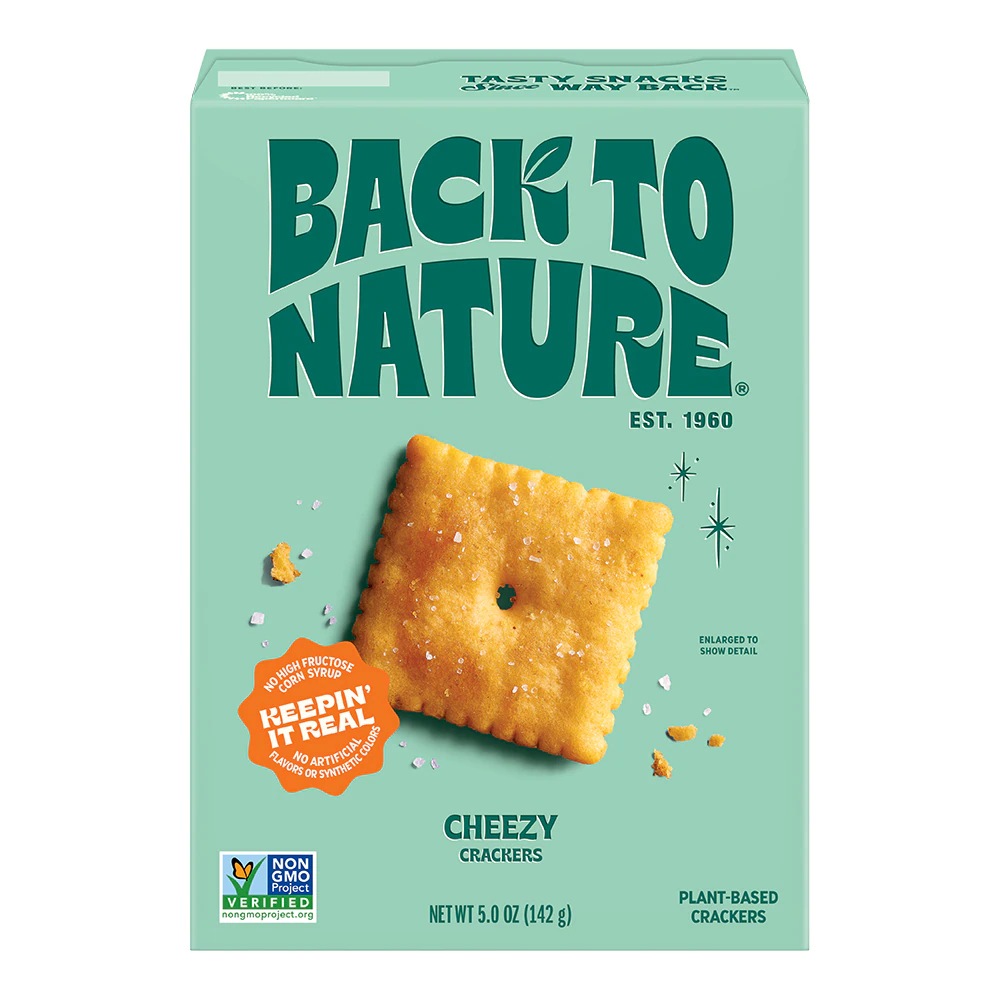 Back To Nature Plant Based Crackers Cheddar Cheese -- 5 oz