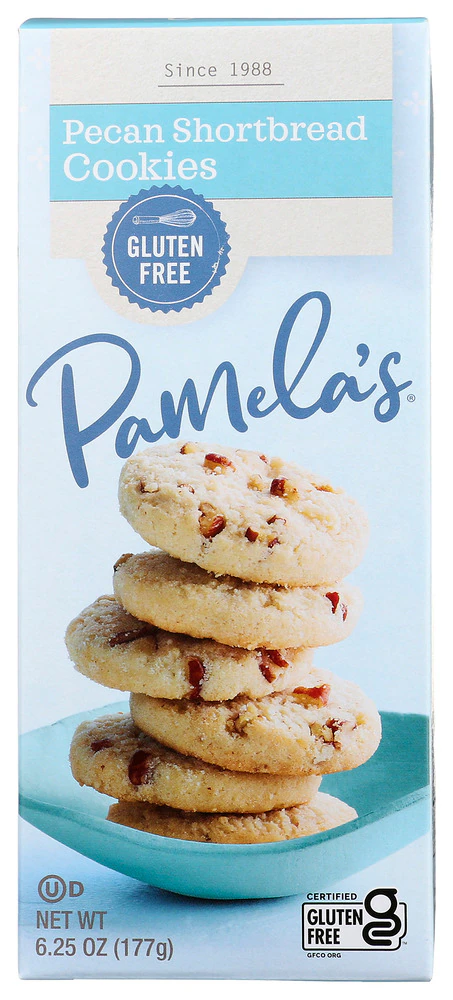 Pamela's Products Cookies Gluten Free Pecan Shortbread -- 6.25 oz