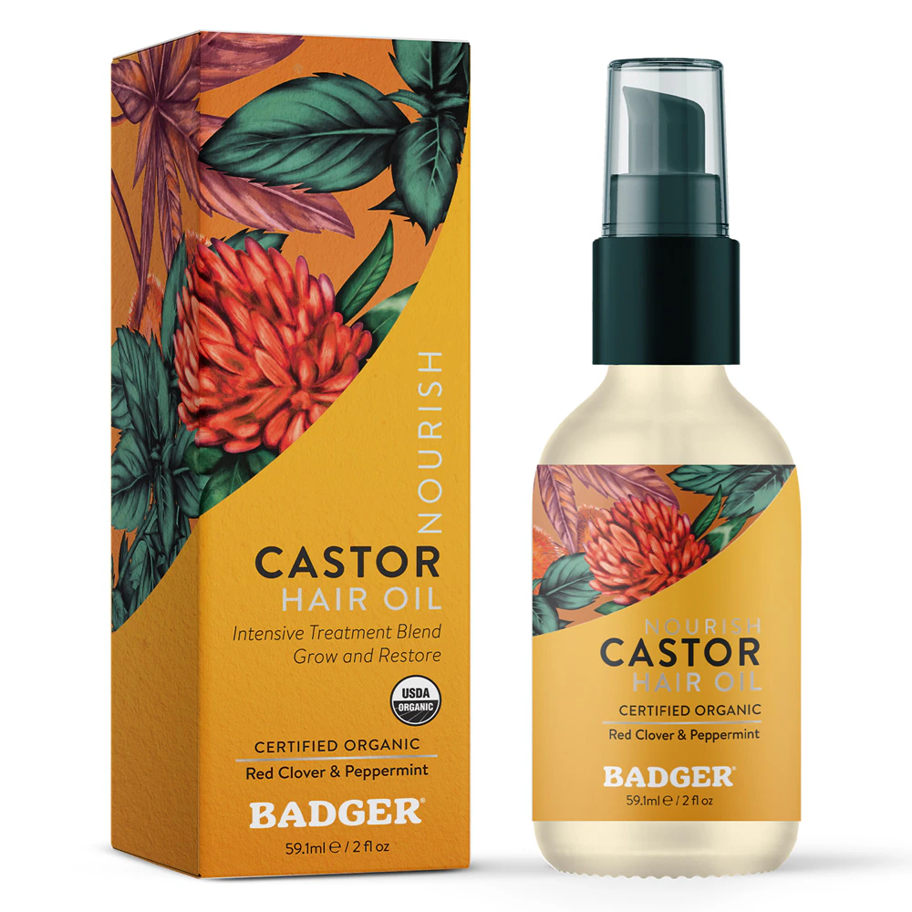 Badger Castor Hair Oil -- 2 fl oz