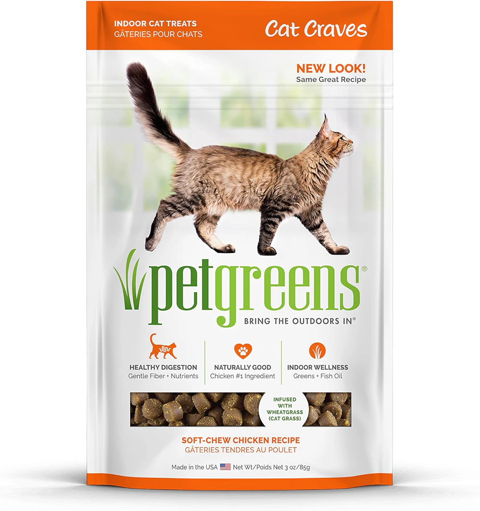 Pet Greens Cat Craves Semi-Moist Cat Treats Chicken -- 3 oz