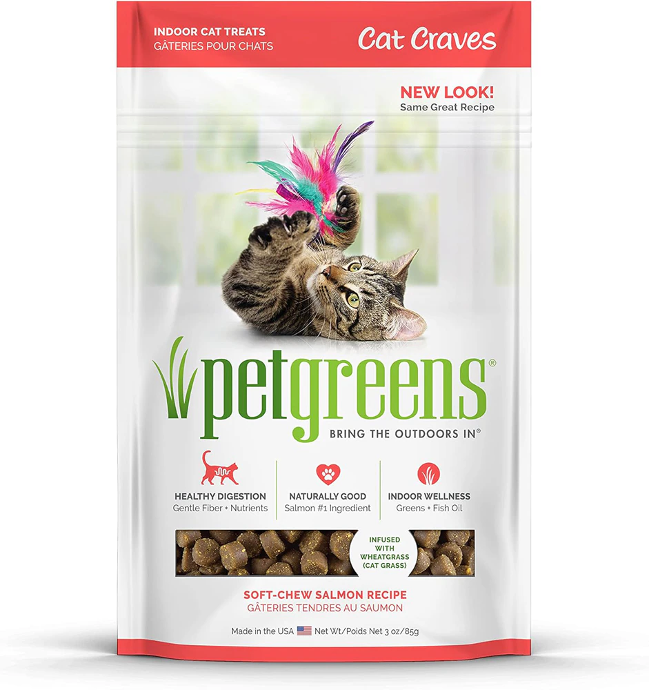 Pet Greens Cat Craves Semi-Moist Cat Treats Salmon -- 3 oz