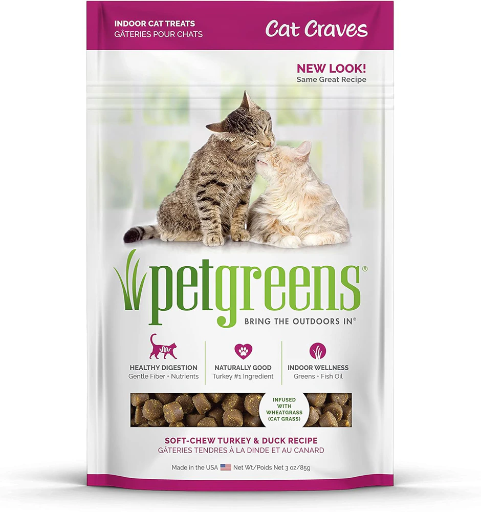Pet Greens Cat Craves Semi-Moist Cat Treats Turkey & Duck -- 3 oz