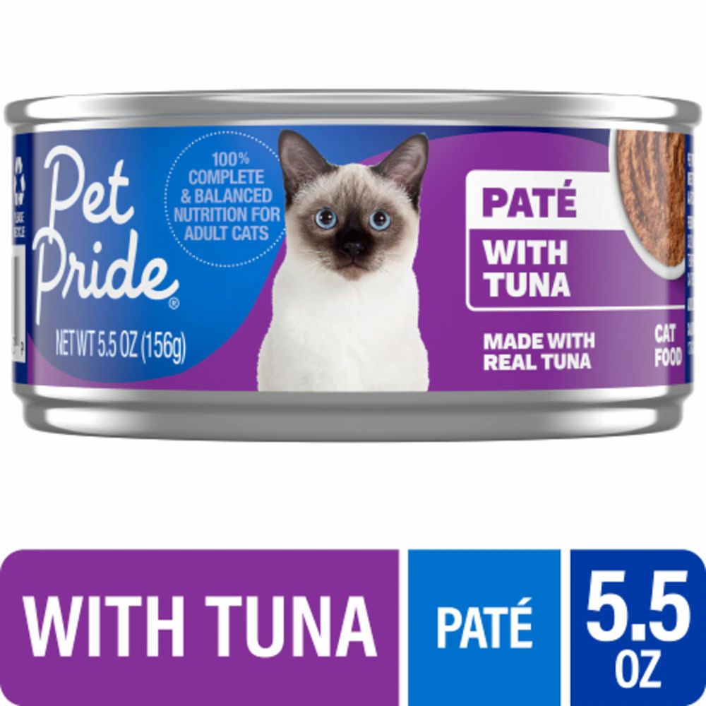 Pet Pride Adult Wet Cat Food Tuna Pate -- 5.5 oz