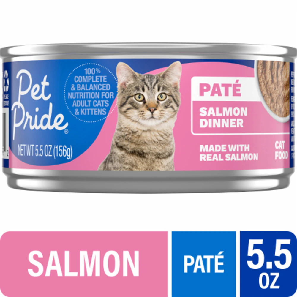 Pet Pride All Life Stages Wet Cat Food Pate Salmon Dinner -- 5.5 oz
