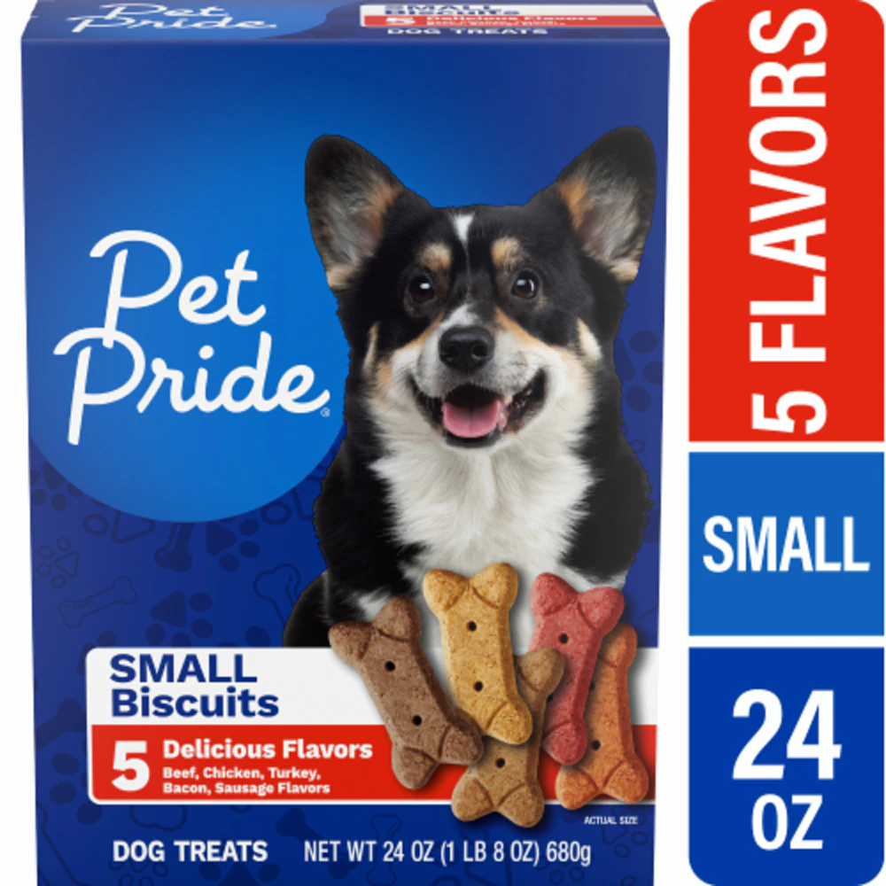 Pet Pride Small Biscuits Dog Treats 5-Flavors -- 24 oz