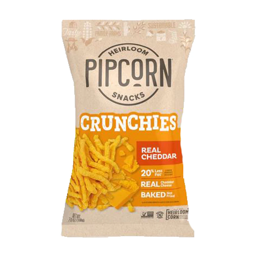 Pipcorn Crunchies Cheddar -- 7 oz