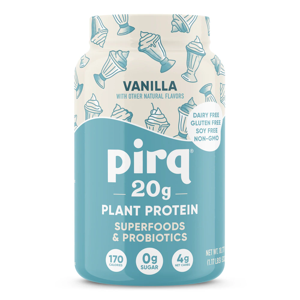 Pirq Plant Protein Superfoods Powder Golden Vanilla -- 18.27 oz