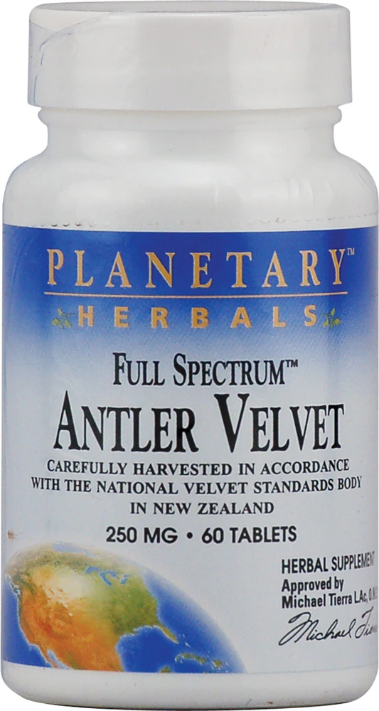 Planetary Herbals Full Spectrum Antler Velvet -- 250 mg - 60 Tablets