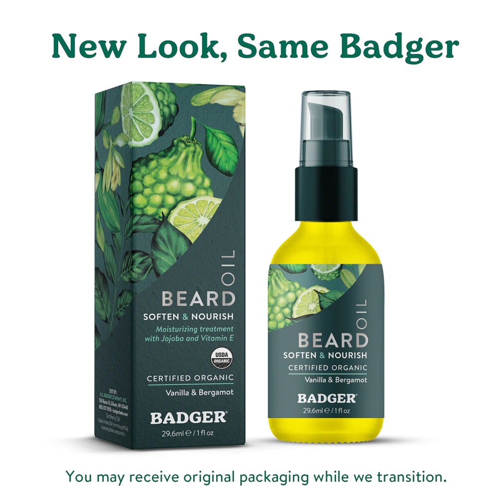 Badger Organic Man Care Organic Beard Oil -- 1 fl oz