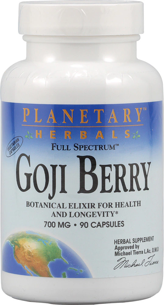 Planetary Herbals Goji Berry -- 700 mg - 90 Vegetarian Capsules