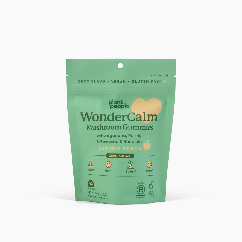Plant People WonderCalm Mushroom Gummies Summer Peach -- 60 Gummies