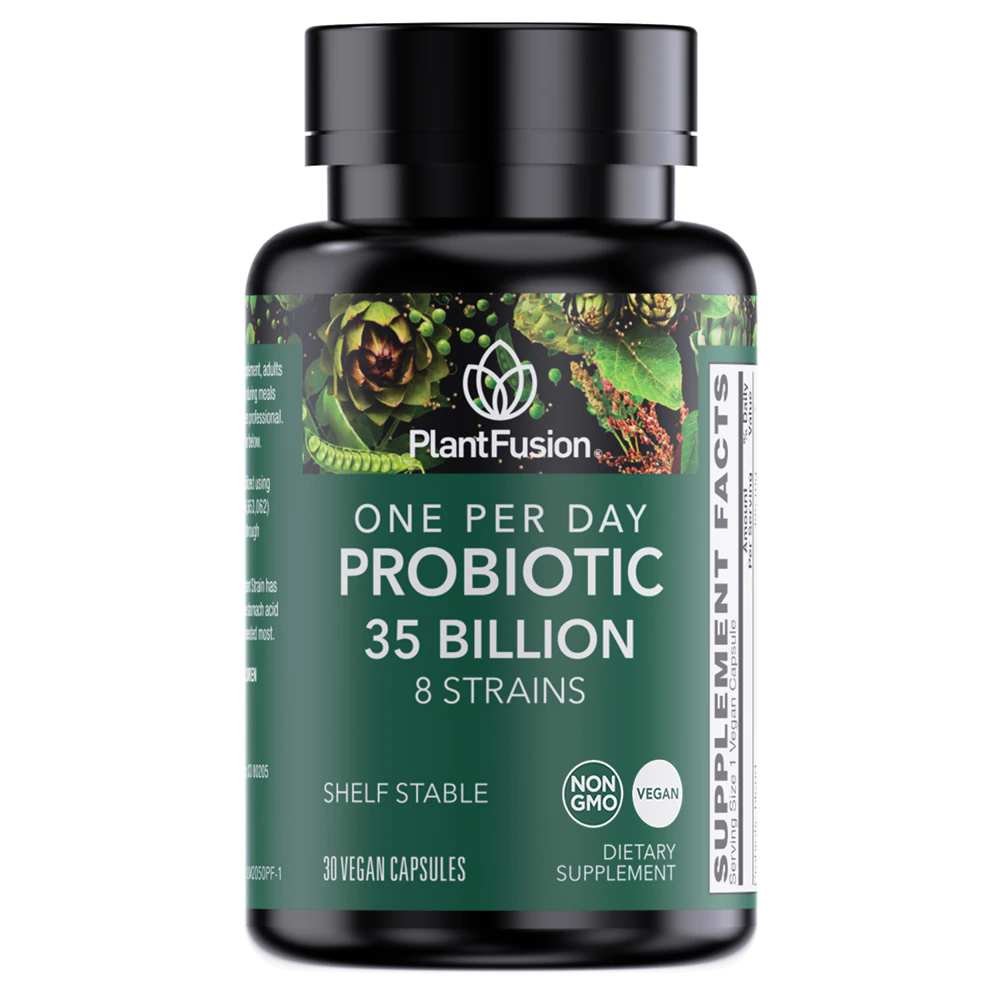 PlantFusion One Per Day Probiotic 8 Strains -- 35 billion CFU - 30 Vegan Capsules