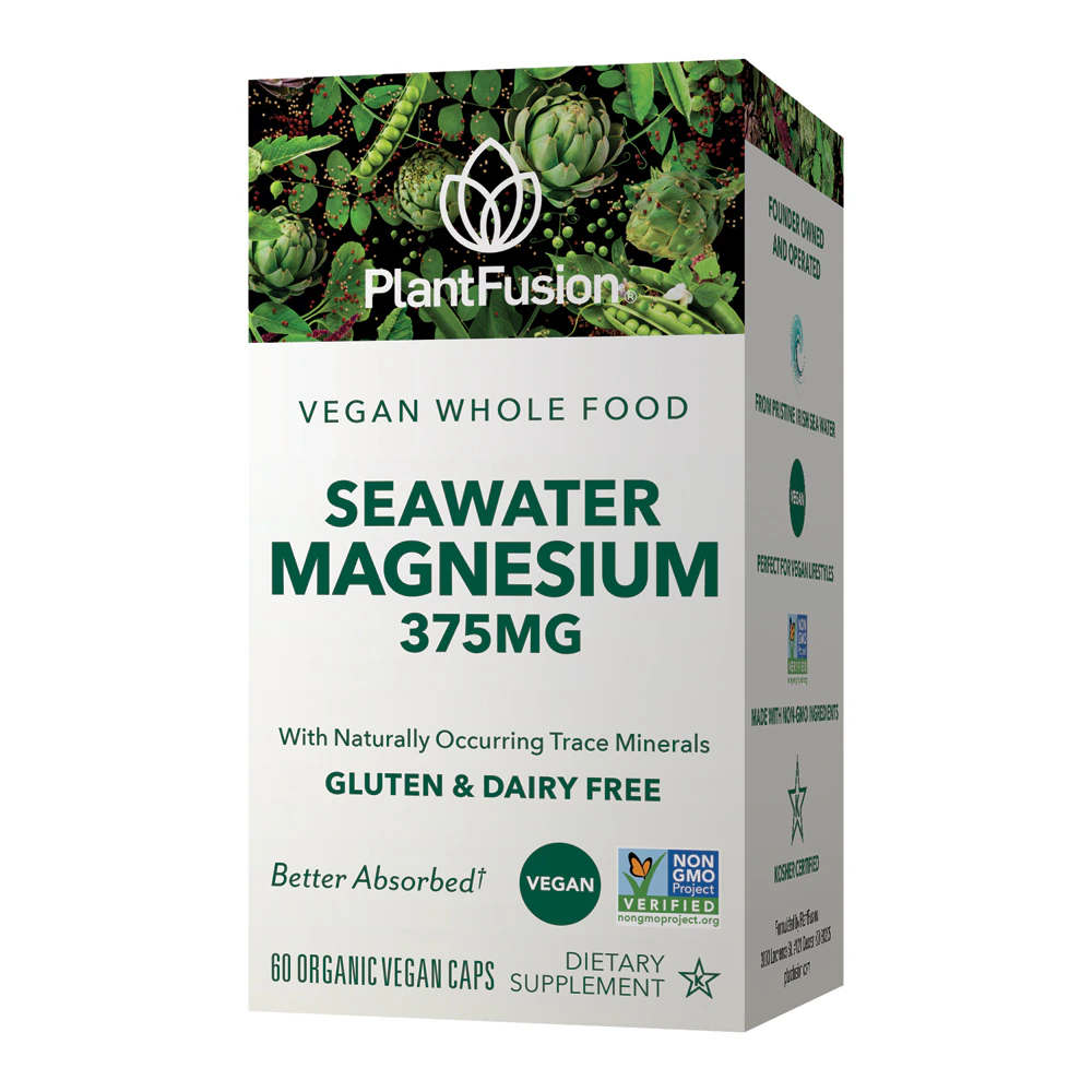 PlantFusion Whole Food Seawater Magnesium -- 375 mg - 60 Vegan Capsules