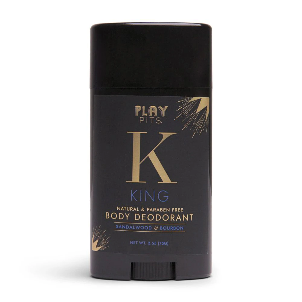 Play Pits King Natural Body Deodorant Sandalwood & Bourbon -- 2.65 oz