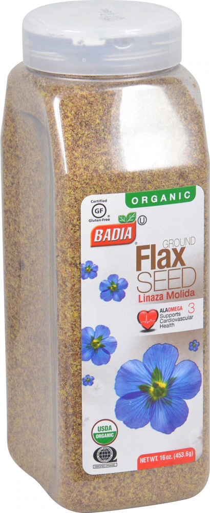 Badia Organic Ground Flax Seed -- 16 oz