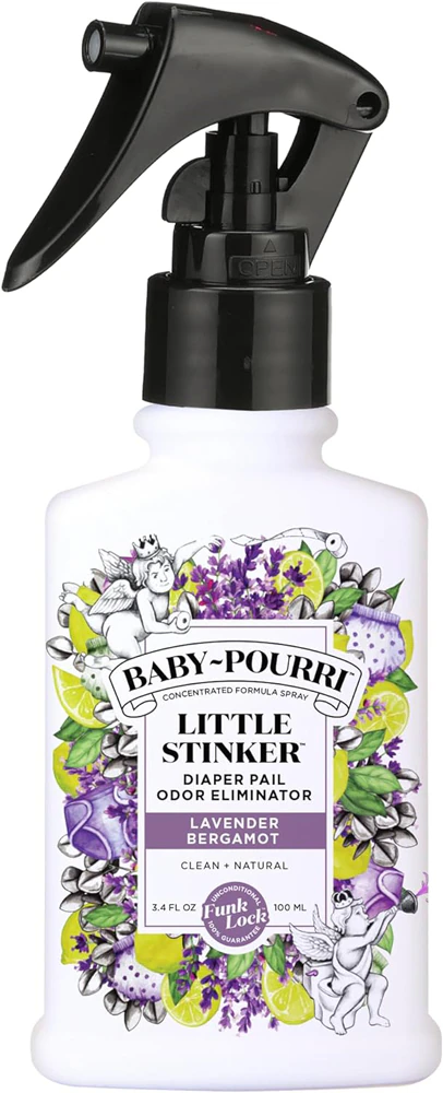 Poo-Pourri Little Stinker Baby Diaper Pail Odor Eliminator Spray Lavender Bergamot -- 3.4 fl oz