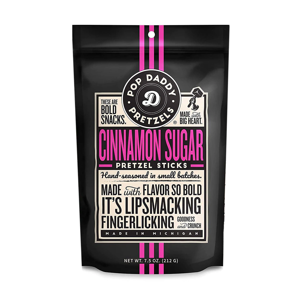 Pop Daddy Pretzel Sticks Cinnamon Sugar -- 7.5 oz
