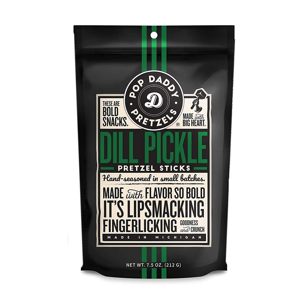 Pop Daddy Pretzel Sticks Dill Pickle -- 7.5 oz