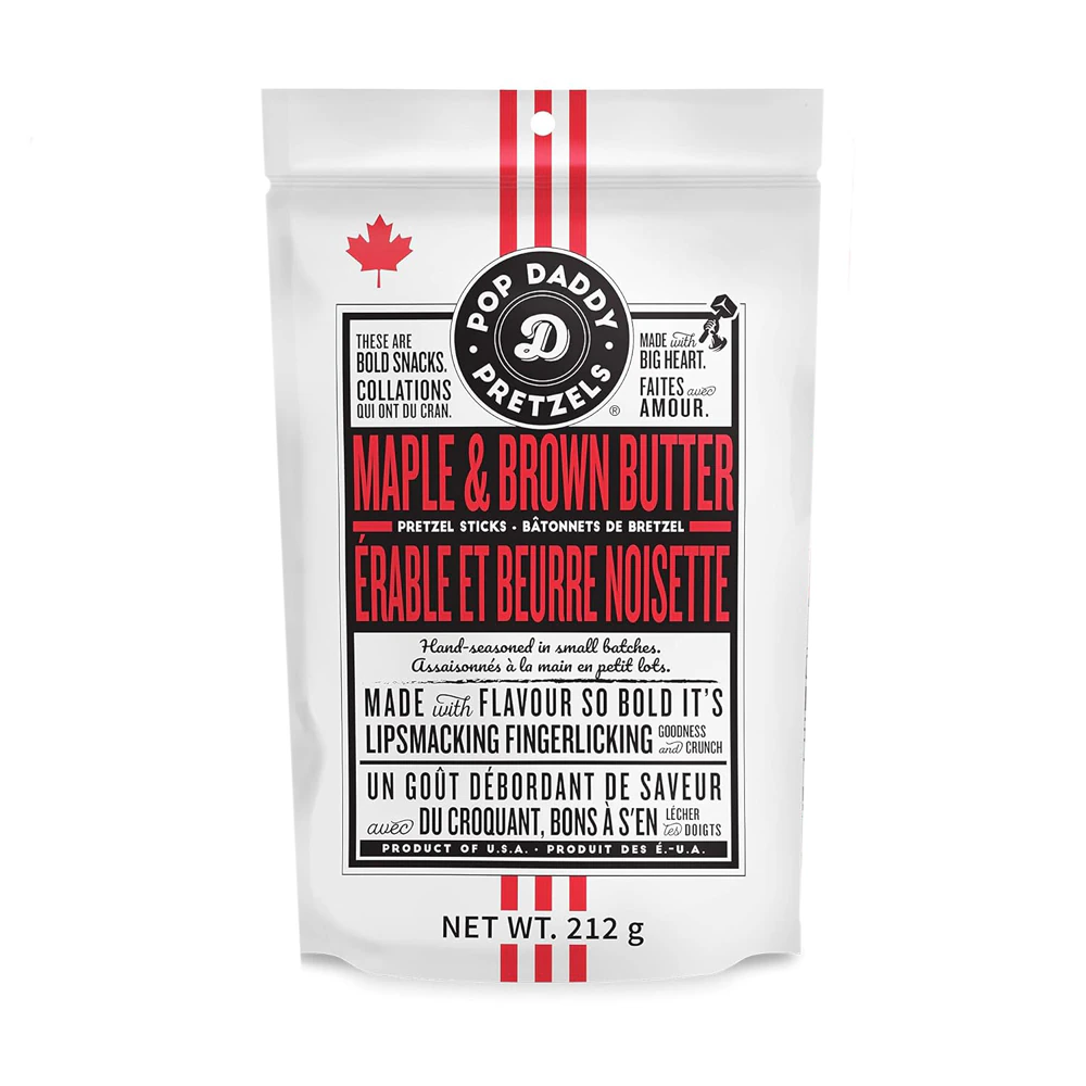 Pop Daddy Pretzel Sticks Maple & Brown Butter -- 7.5 oz