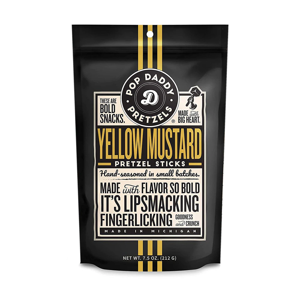 Pop Daddy Pretzel Sticks Yellow Mustard -- 7.5 oz