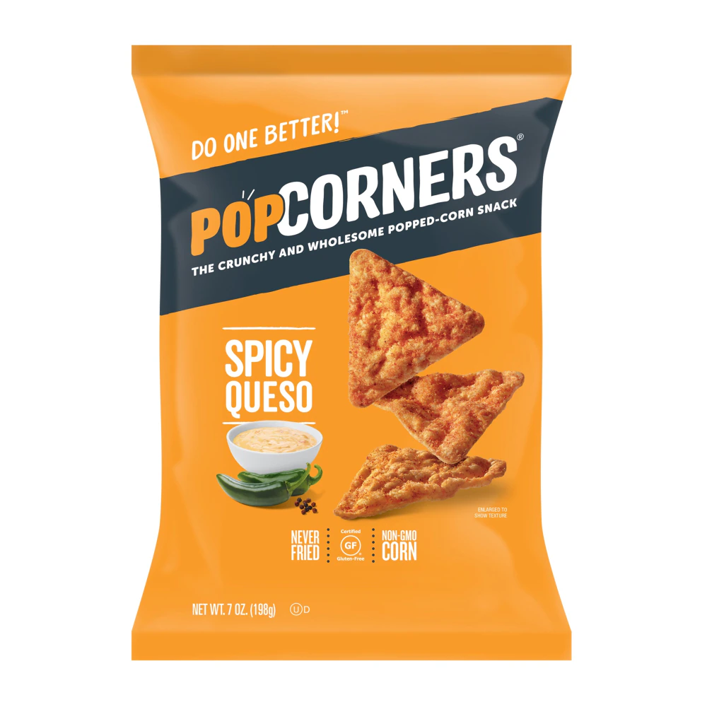 Popcorners Gluten Free Popped Corn Spicy Queso -- 7 oz