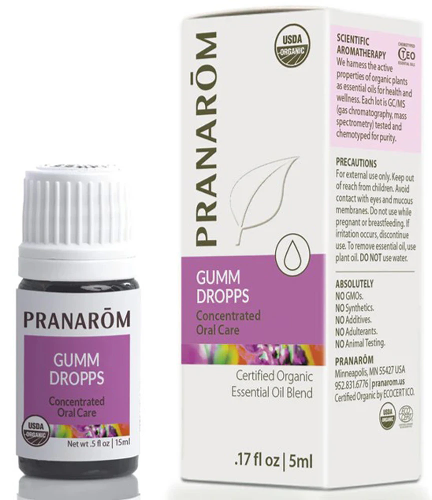 Pranarom Organic Gumm Dropps Essential Oil for Teeth & Gum -- 0.5 fl oz