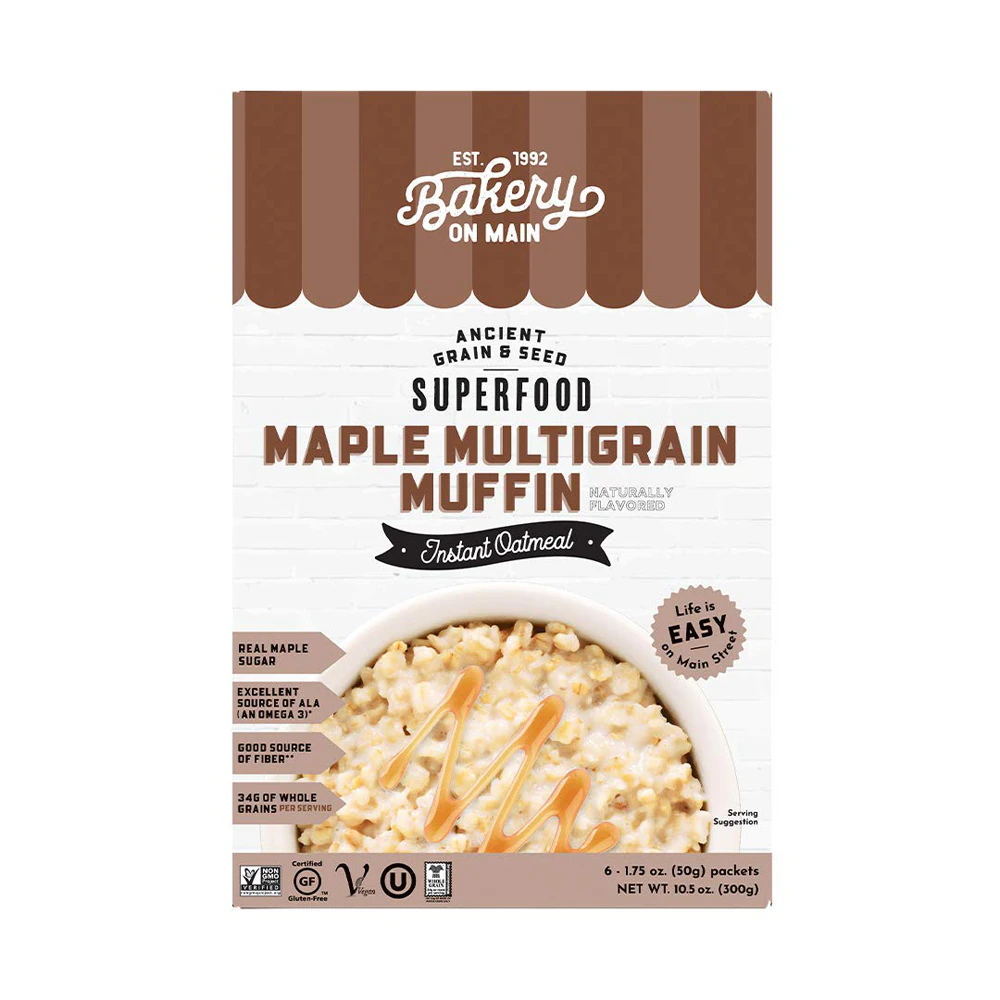 Bakery On Main Gluten Free Ancient Grains & Seeds Instant Oatmeal Maple Muffin -- 6 Packets