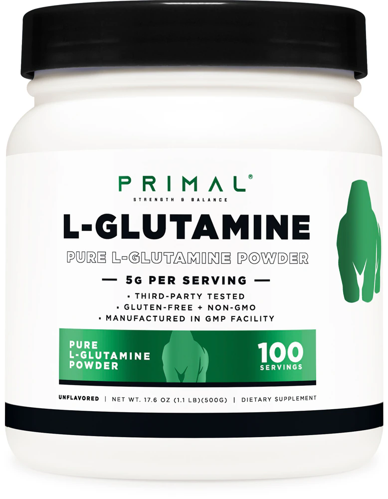 PrePrimal L-Glutamine Powder Unflavored -- 100 Servings