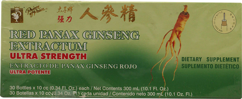 Prince of Peace Red Panax Ginseng Extractum Ultra Strength -- 30 Vials