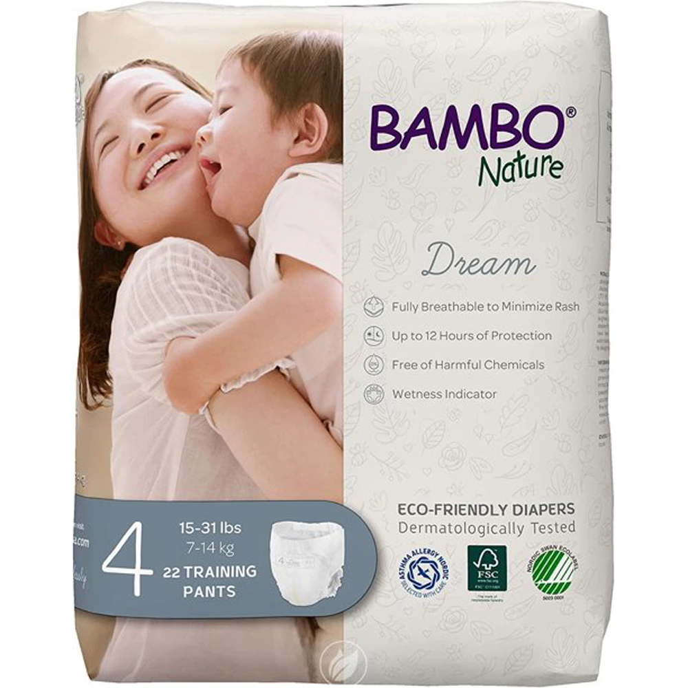 Bambo Nature Dream Training Pants - 22 Diapers -- Size 4