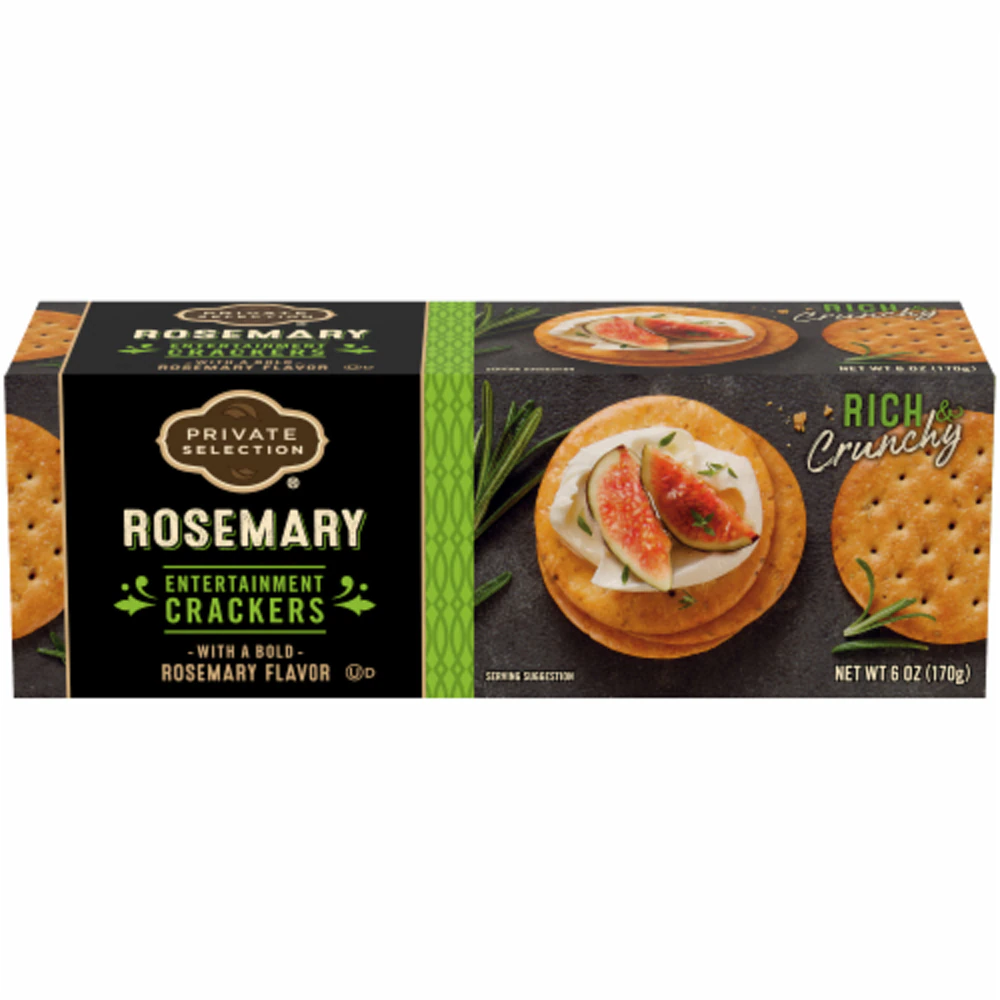 Private Selection Entertainment Crackers Rosemary -- 6 oz