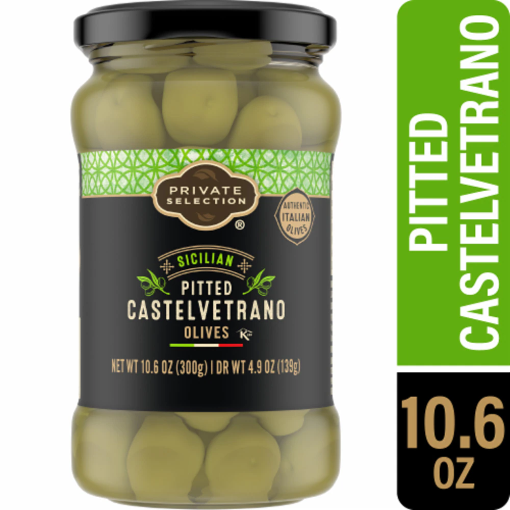 Private Selection Sicilian Pitted Castelvetrano Olives -- 10.6 oz