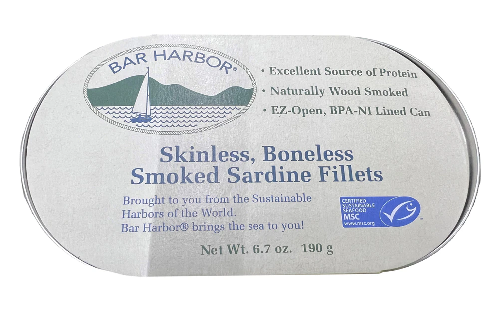 Bar Harbor Skinless Boneless Smoked Sardine Fillets -- 6.7 oz