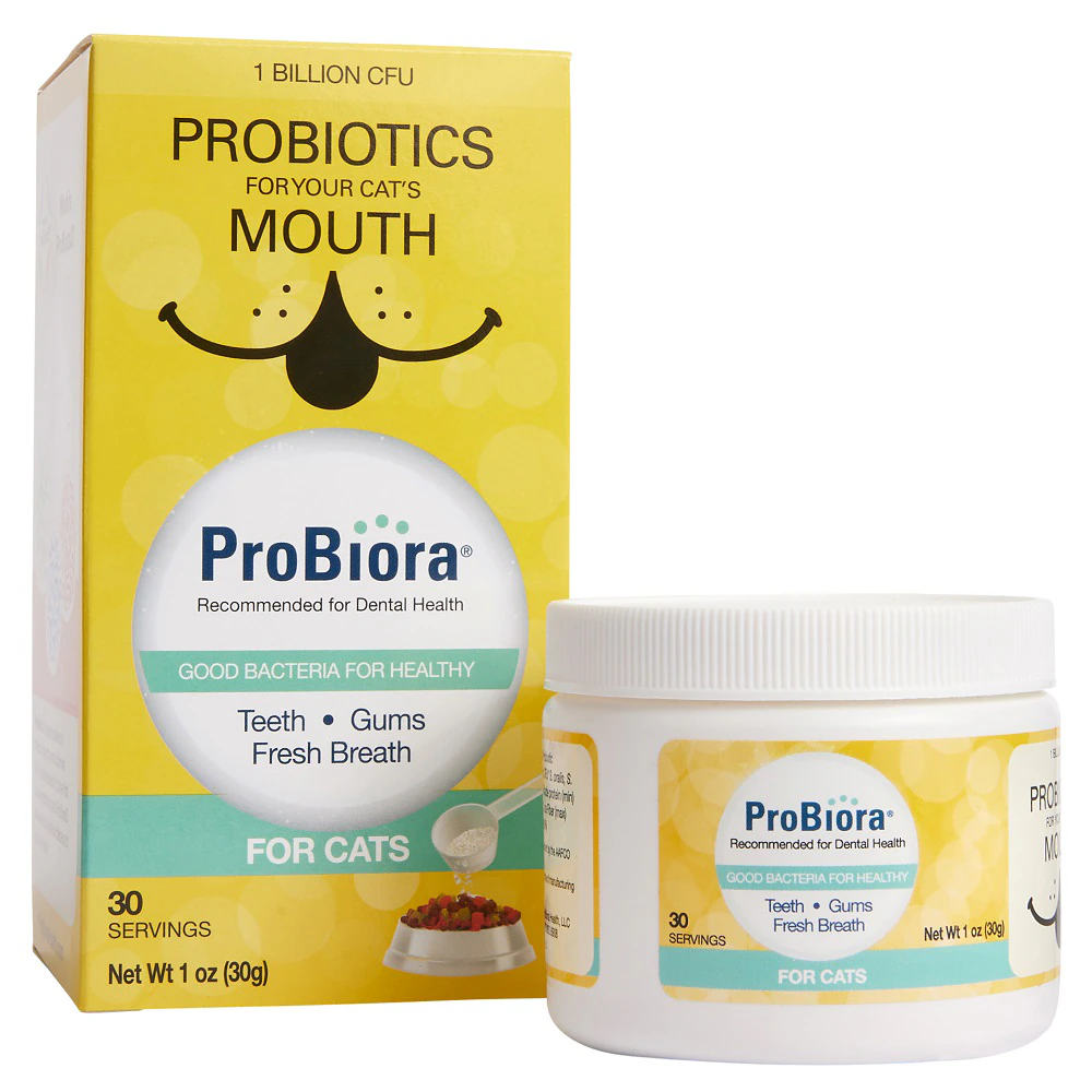 ProBiora Pet Probiotics For Your Cat's Mouth - 30 Servings -- 1 billion CFU - 1 oz