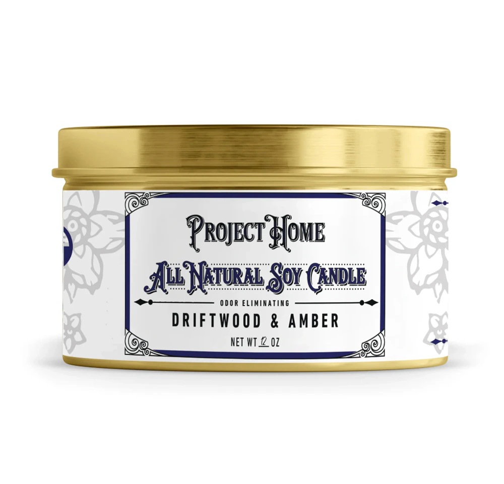 Project Home Pet Odor Fighting Soy Candle - Driftwood & Amber -- 6 oz