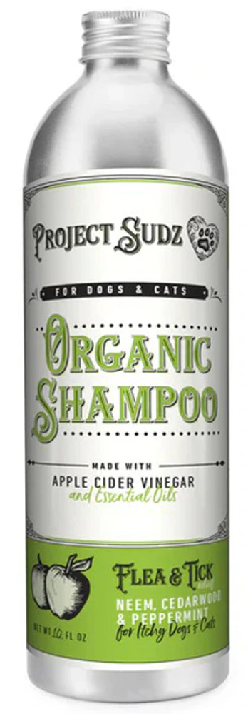 Project Sudz Dog & Cat Organic Shampoo Flea & Tick Relief -- 10 fl oz